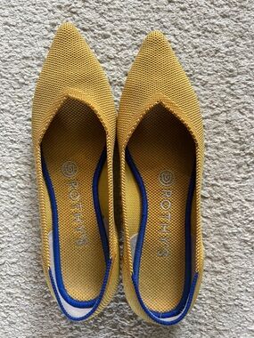 Rothy's The Point Marigold Mustard Yellow Retired Ballet Flats Women’s 7